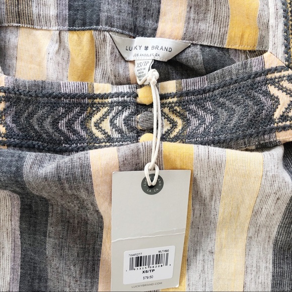 [Lucky Brand] NWT striped tank blouse XS - Picture 4 of 5